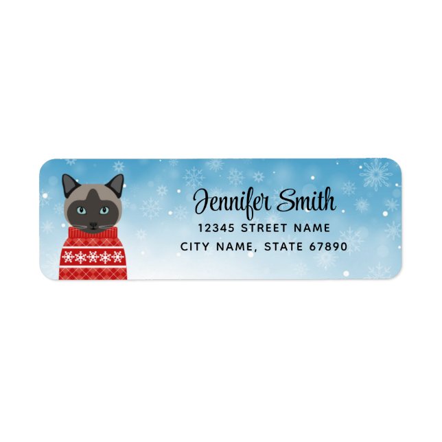 Cat Return Address Labels (Front)