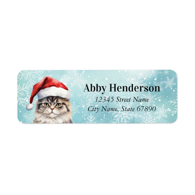 Cat Return Address Labels (Front)