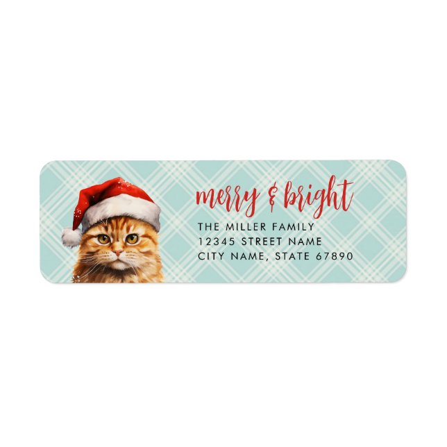 Cat Return Address Labels (Front)