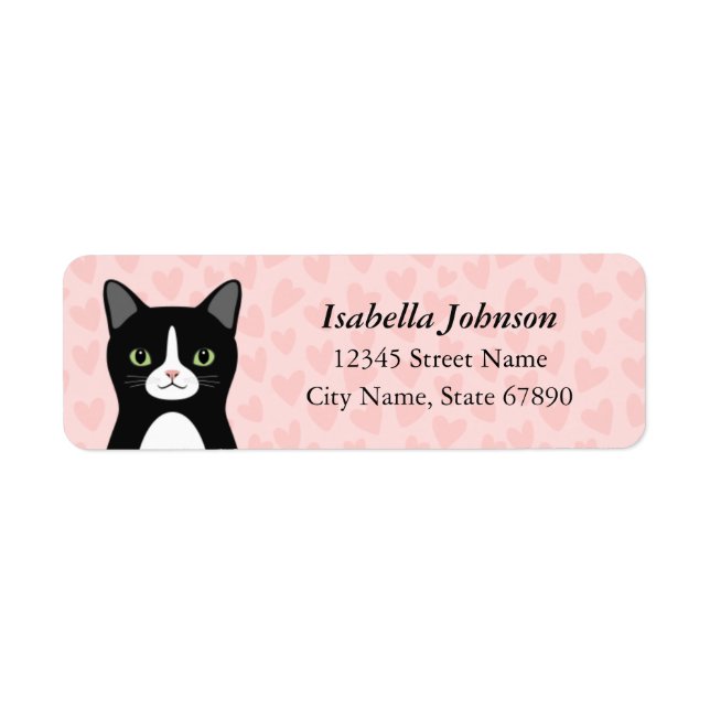 Cat Return Address Labels (Front)