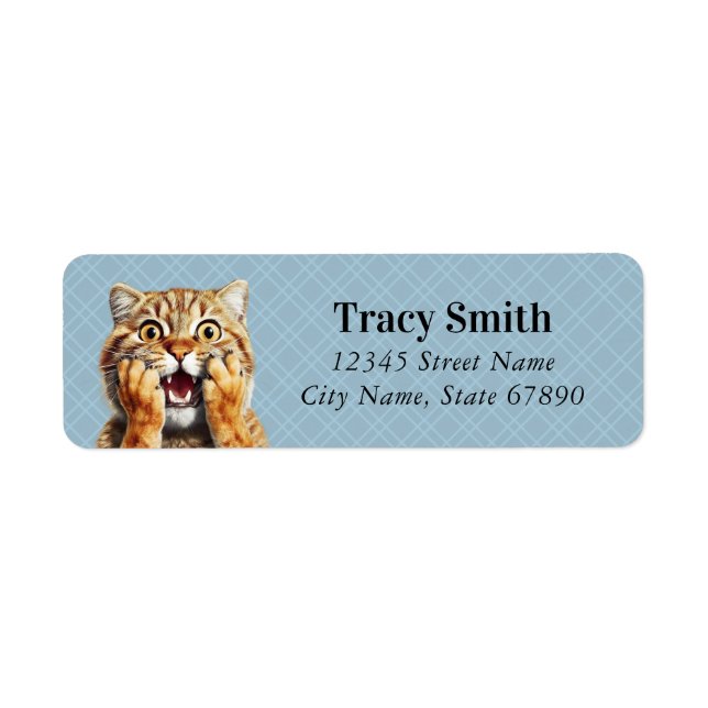 Cat Return Address Labels (Front)