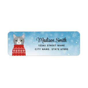 Cat Return Address Labels