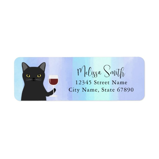Cat Return Address Labels (Front)
