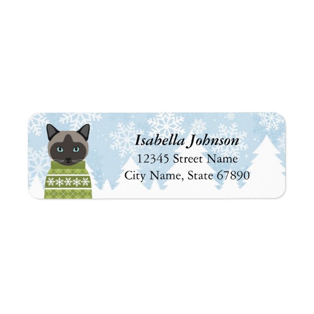 Cat Return Address Labels (Front)
