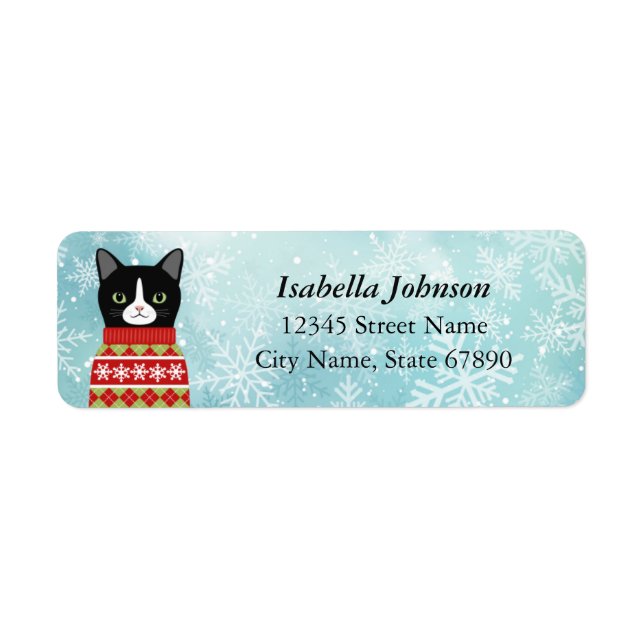 Cat Return Address Labels (Front)