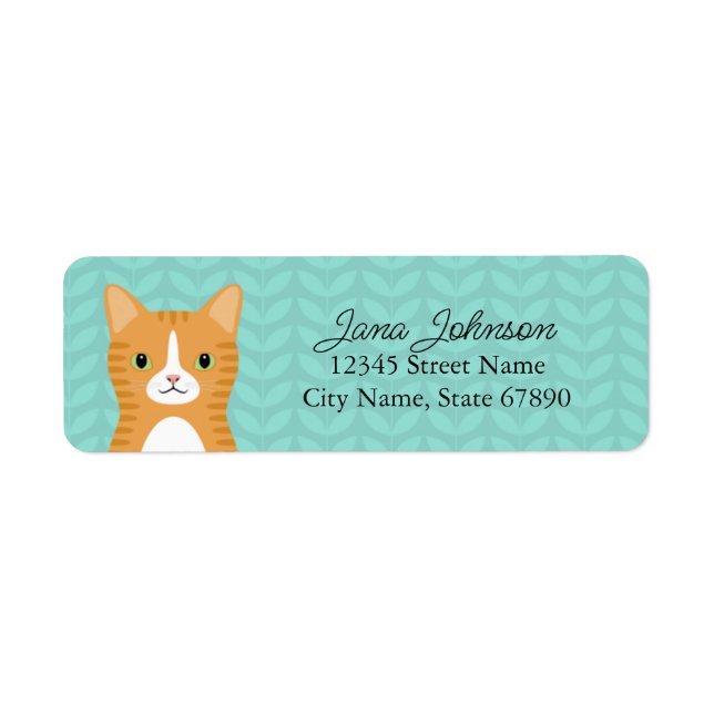 Cat Return Address Labels (Front)