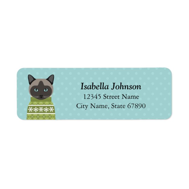 Cat Return Address Labels (Front)