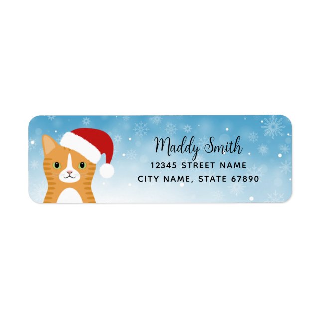Cat Return Address Labels (Front)