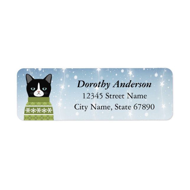 Cat Return Address Labels (Front)