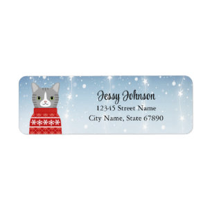 Cat Return Address Labels