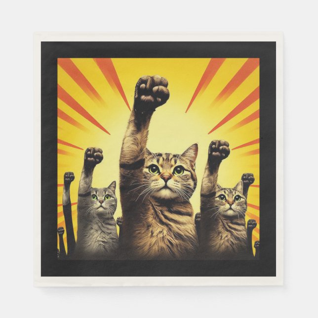 Cat revolution napkin (Front)