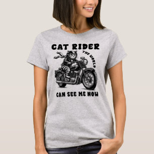 Cat Rider Womens T-Shirt