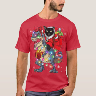 Cat Riding A Dinosaur Re Christmas Gifts gift T-Shirt