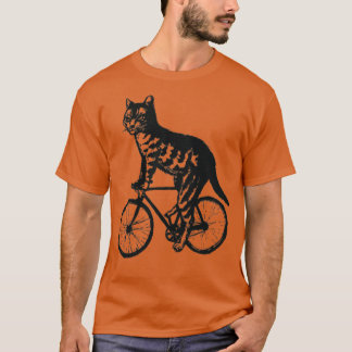 Cat Riding Bike Bicycle Cycling T-Shirt