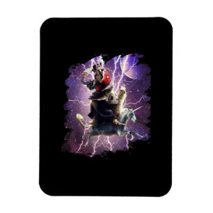 Cat Riding Chicken Turtle Panda Llama Unicorn Magnet