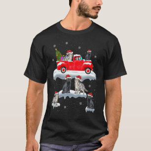 Cat Riding Christmas Tree Truck Funny Cat Christma T-Shirt
