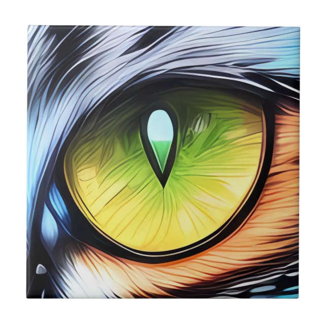 Cat Right Eye Tiles Ceramic Tile Sets (Front)