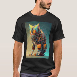 Cat Robot Colourful T-Shirt