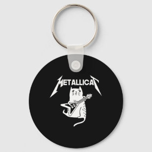 Cat Rock Band Guitar Fun Christmas Gift Key Ring