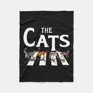 Cat Rock Music Funny Cat Lover Gifts For Men Fleece Blanket
