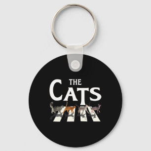 Cat Rock Music Funny Cat Lover Gifts For Men  Key Ring