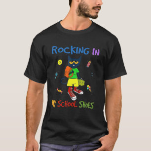 Cat Rocking In My School Shoes Back To School Kids T-Shirt