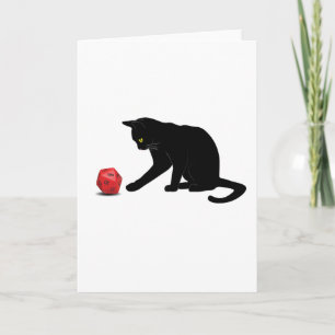 Cat Rolling Dice RPG Role Playing Games Gaming Lov Card