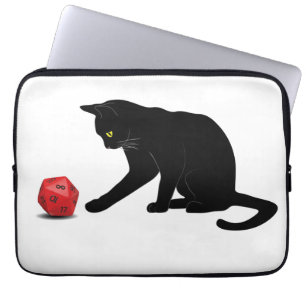 Cat Rolling Dice RPG Role Playing Games Laptop Sleeve