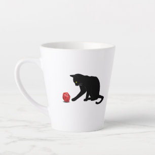 Cat Rolling Dice RPG Role Playing Games Latte Mug