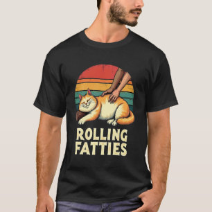 Cat Rolling Fatties Funny Kitten Lovers Kitty Men T-Shirt