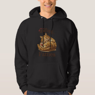 Cat Rolling Fatties Humour Meme Hoodie