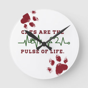 Cat Round Clock