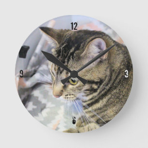 Cat Round Clock