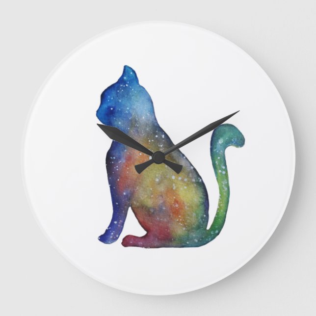 Cat Round (Large) Wall Clock (Front)