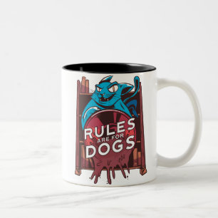 Cat Rule Two-Tone Coffee Mug