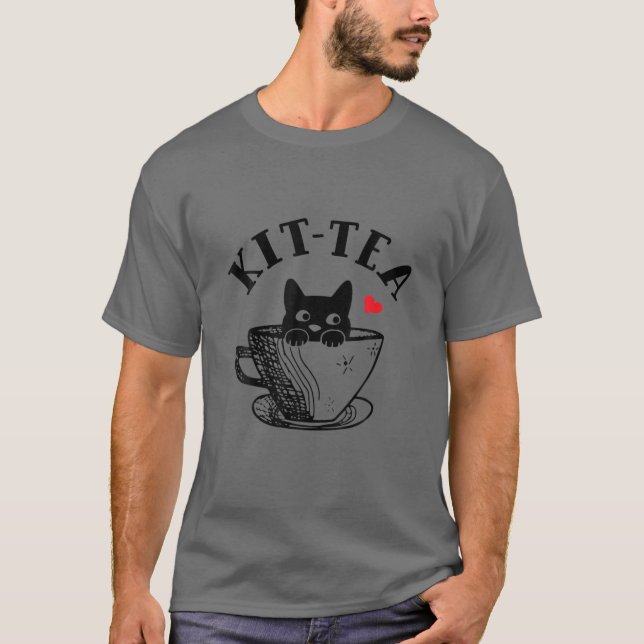 Cat S Kit-Tea Funny Cat Lover Gift T-Shirt (Front)
