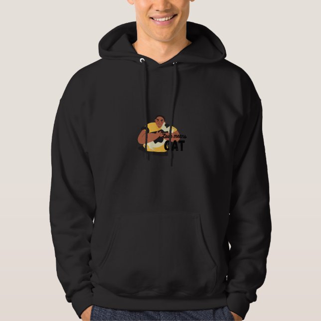 Cat 's love means cat hoodie (Front)