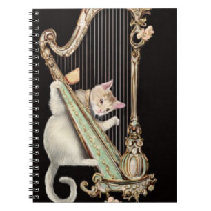 Cat’s Melody – Ornate Harp Notebook