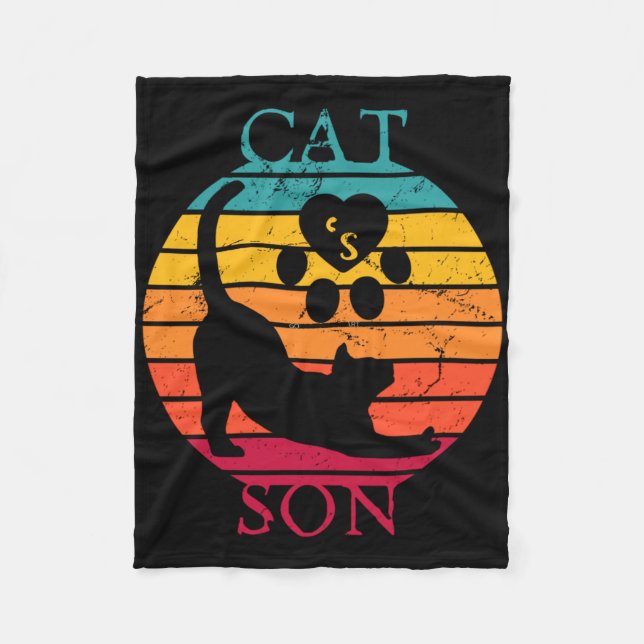 Cat;s Son  Fleece Blanket (Front)