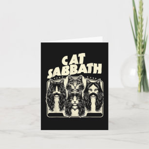 Cat Sabbath Funny Cat T-shirt.png Card