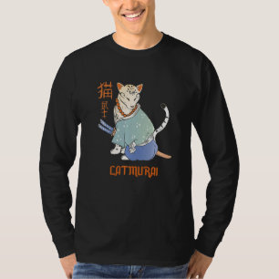 Cat Samurai Catmurai Japanese Warrior Cats with K T-Shirt