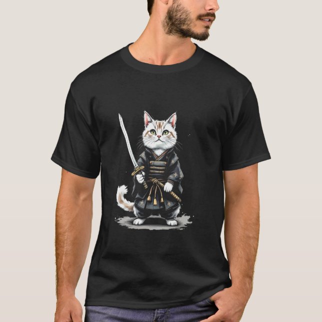 Cat Samurai T-Shirt (Front)