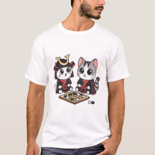 Cat Samurais Go Board Game Baduk  T-Shirt