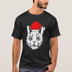 Cat Santa Hat Christmas Pajama Cute Kitten Kitty X T-Shirt