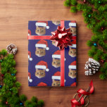Cat Santa Hat Custom Face Photo Christmas Wrapping Paper<br><div class="desc">Cat Santa Hat Custom Face Photo Christmas Wrapping Paper</div>