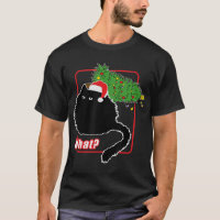 Cat Santa Hat Knocks Over Christmas Tree Glares As