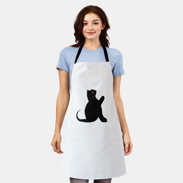 Cat Saying Hello Apron (Worn)