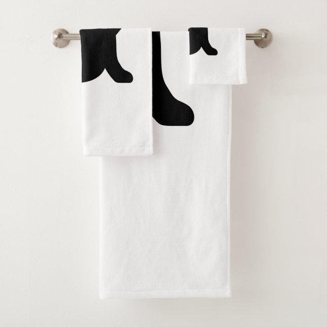 Cat Saying Hello Bath Towel Set (Insitu)
