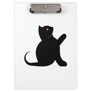 Cat Saying Hello Clipboard