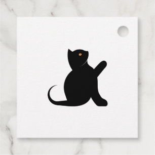 Cat Saying Hello Favour Tags